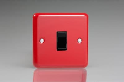 Varilight XYBR1B.PR Lily Pillar Box Red 1 Gang 10A Retractive Switch