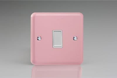 Varilight XYBR1W.RP Lily Rose Pink 1 Gang 10A Retractive Switch