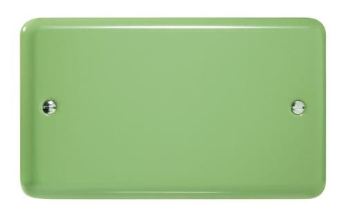 Varilight XYDB.BG Lily Pastel Beryl Green 2 Gang Double Blank Plate