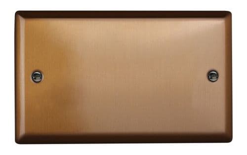 Varilight XYDB.BZ Urban Brushed Bronze 2 Gang Double Blank Plate