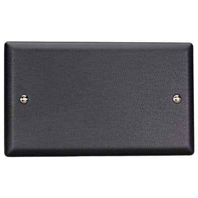 Varilight XYDB.MB Urban Matt Black 2 Gang Double Blank Plate