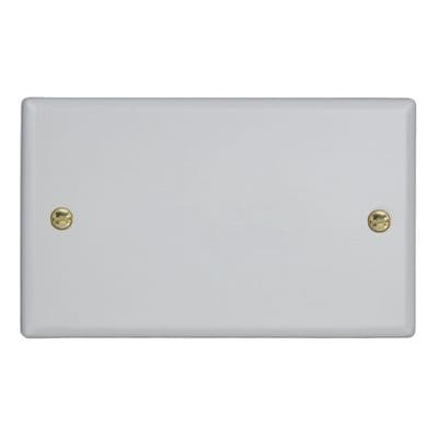 Varilight XYDB.MW Vogue Matt White Double Blank Plate