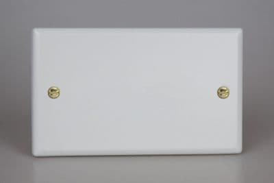 Varilight XYDB.MW Vogue Matt White Double Blank Plate