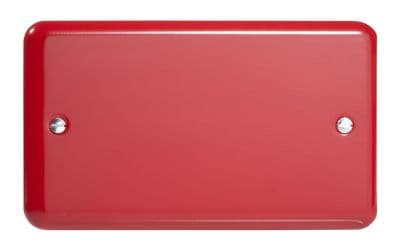 Varilight XYDB.PR Lily Primary Pillar Box Red 2 Gang Double Blank Plate