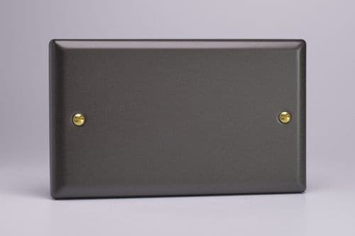 Varilight XYDB.SL Vogue Slate 2 Gang Double Blank Plate