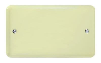 Varilight XYDB.WC Lily Pastel White Chocolate 2 Gang Double Blank Plate