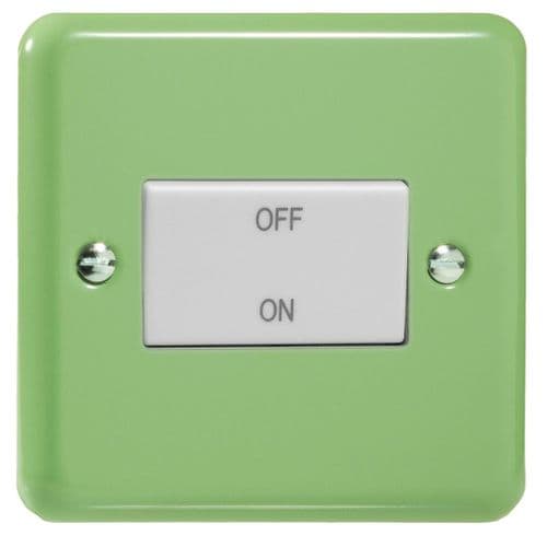 Varilight XYFIW.BG Lily Pastel Beryl Green 1 Gang 10A Fan Isolating Switch (3 Pole)