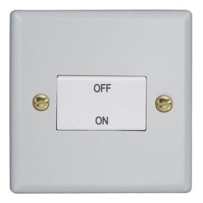 Varilight XYFIW.MW Vogue Matt White 10A Fan Isolating Switch (3 Pole)