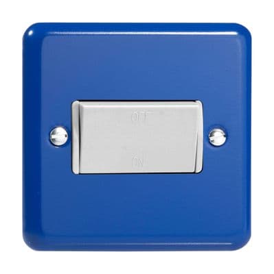 Varilight XYFIW.RB Lily Primary Reflex Blue 1 Gang 10A Fan Isolating Switch (3 Pole)