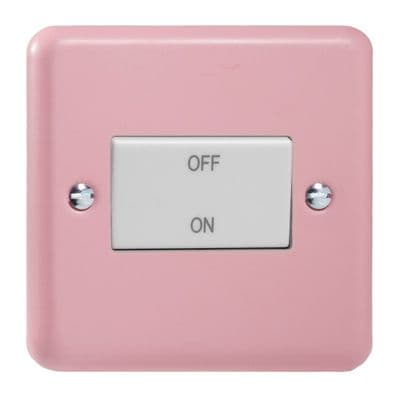 Varilight XYFIW.RP Lily Pastel Rose Pink 1 Gang 10A Fan Isolating Switch (3 Pole)