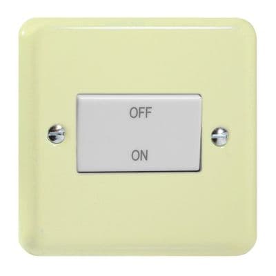 Varilight XYFIW.WC Lily Pastel White Chocolate 1 Gang 10A Fan Isolating Switch (3 Pole)