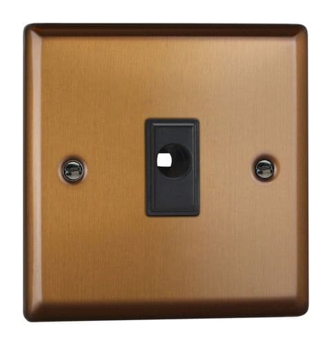 Varilight XYFOB.BZ Urban Brushed Bronze 1 Gang 16A Flex Outlet Plate