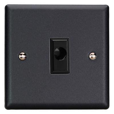 Varilight XYFOB.MB Urban Matt Black 1 Gang 16A Flex Outlet Plate