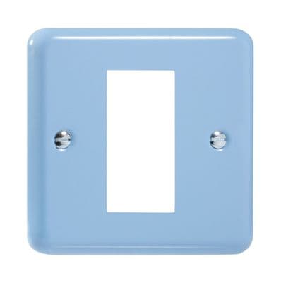 Varilight XYG1.DB Lily Pastel Duck Egg Blue DataGrid Plate (1 DataGrid Space)