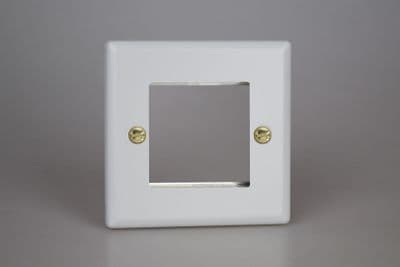 Varilight XYG2.MW Vogue Matt White DataGrid Plate (2 Grid Spaces)