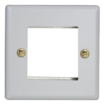 Varilight XYG2.MW Vogue Matt White DataGrid Plate (2 Grid Spaces)