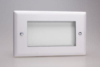 Varilight XYG4.CW Urban Chalk White DataGrid Twin Plate (4 DataGrid Spaces)