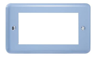 Varilight XYG4.DB Lily Pastel Duck Egg Blue DataGrid Twin Plate (4 DataGrid Spaces)