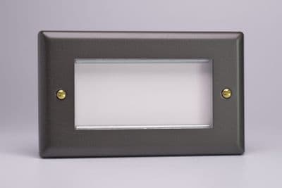 Varilight XYG4.SL Vogue Slate DataGrid Twin Plate (4 DataGrid Spaces)