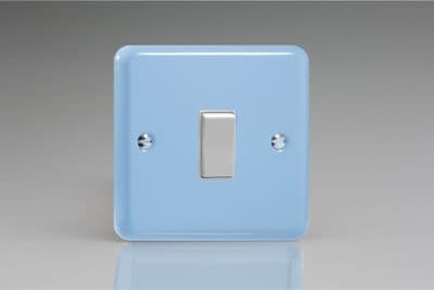 Varilight XYKR1W.DB Lily Duck Egg Blue 1 Gang 10A 2 Way & Off Retractive Switch