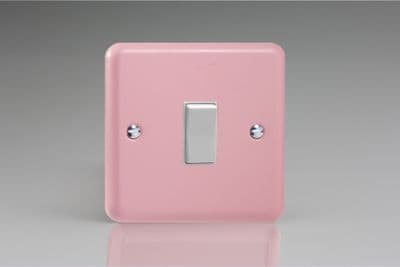 Varilight XYKR1W.RP Lily Rose Pink 1 Gang 10A 2 Way & Off Retractive Switch