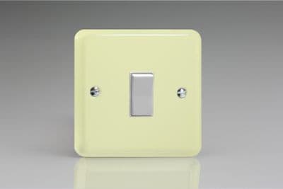 Varilight XYKR1W.WC Lily White Chocolate 1 Gang 10A 2 Way & Off Retractive Switch