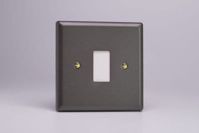 Varilight XYPGY1.SL Vogue Slate 1 Gang PowerGrid Plate (Single Plate)