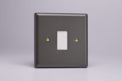 Varilight XYPGY1.SL Vogue Slate 1 Gang PowerGrid Plate (Single Plate)