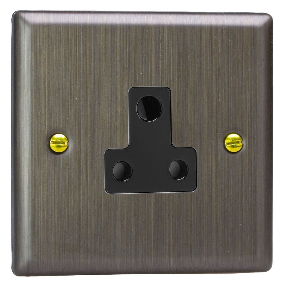 Varilight Vogue Matt Black 45A Cooker Switch (Single Plate, Red Rocker