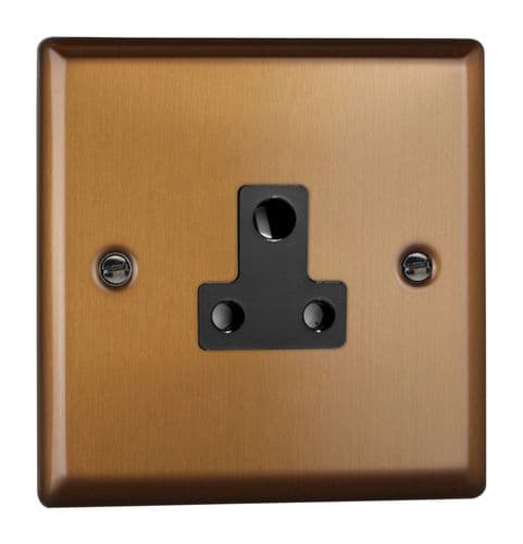 Varilight XYRP5AB.BZ Urban Brushed Bronze 1 Gang 5A Round Pin Plug Socket