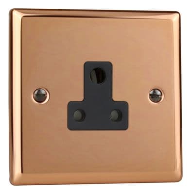 Varilight XYRP5AB.CU Urban Polished Copper 1 Gang 5A Round Pin Plug Socket