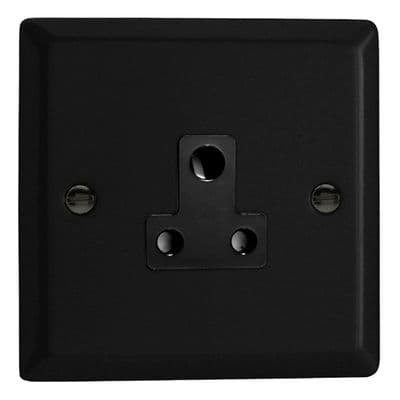 Varilight XYRP5AB.MB Urban Matt Black 1 Gang 5A Round Pin Plug Socket