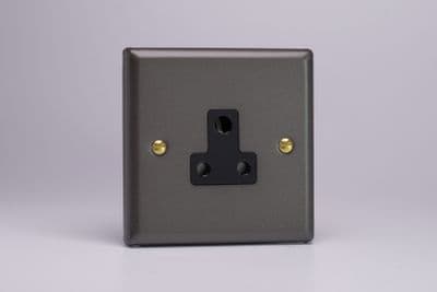 Varilight XYRP5AB.SL Vogue Slate 1 Gang 5A Round Pin Plug Socket