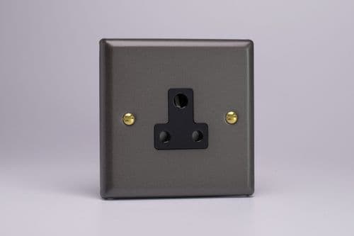 Varilight XYRP5AB.SL Vogue Slate 1 Gang 5A Round Pin Plug Socket
