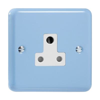 Varilight XYRP5AW.DB Lily Pastel Duck Egg Blue 1 Gang 5A Round Pin Plug Socket
