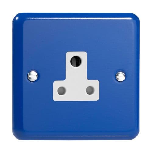 Varilight XYRP5AW.RB Lily Primary Reflex Blue 1 Gang 5A Round Pin Plug Socket