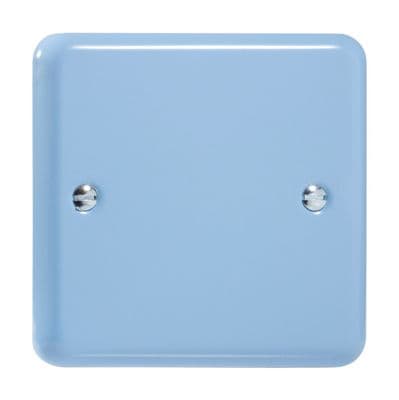 Varilight XYSB.DB Lily Pastel Duck Egg Blue 1 Gang Single Blank Plate