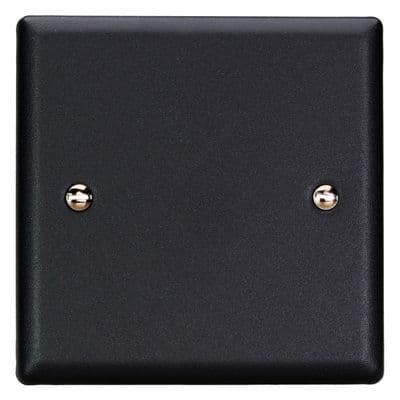 Varilight XYSB.MB Urban Matt Black 1 Gang Single Blank Plate