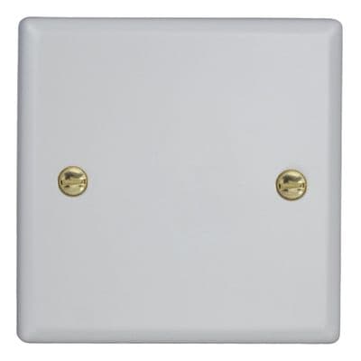 Varilight XYSB.MW Vogue Matt White Single Blank Plate