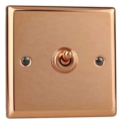 Varilight XYT7.CU Urban Polished Copper 1 Gang 10A Intermediate Toggle Light Switch