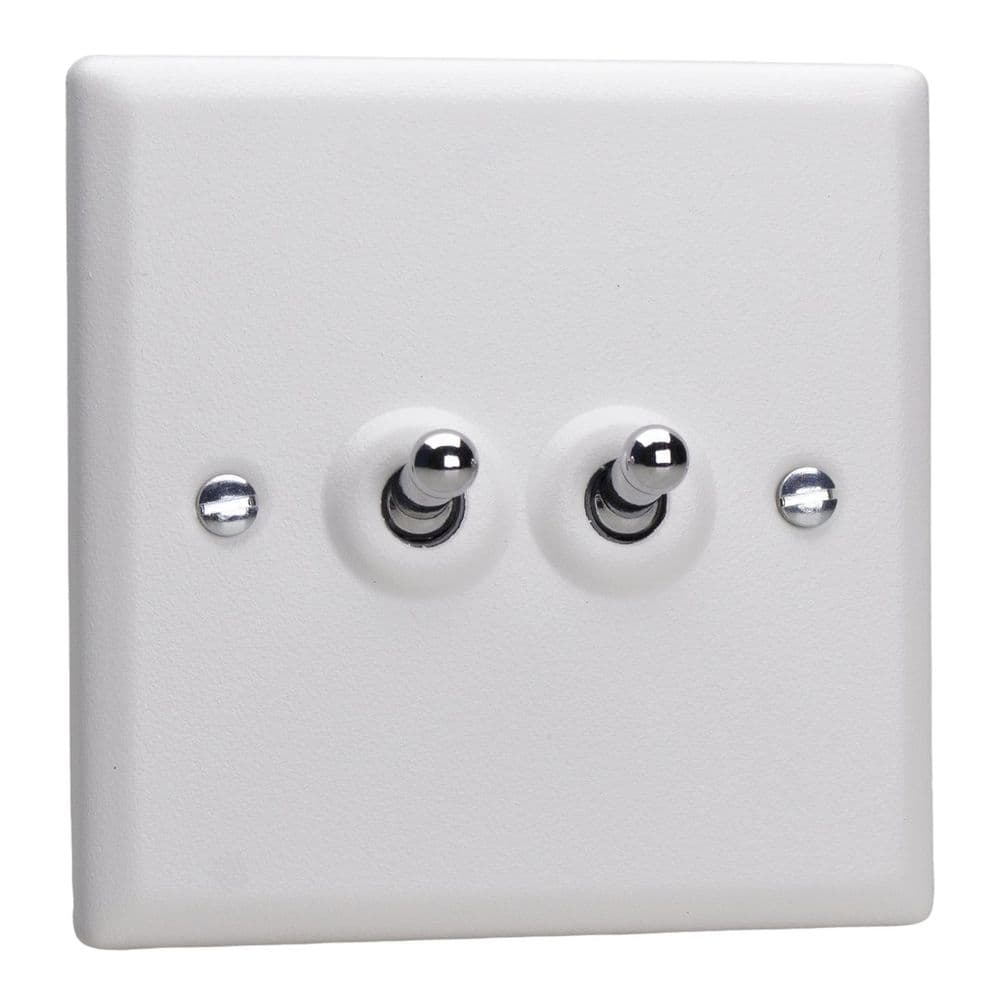 Varilight Vogue Matt Black 45A Cooker Switch (Single Plate, Red Rocker