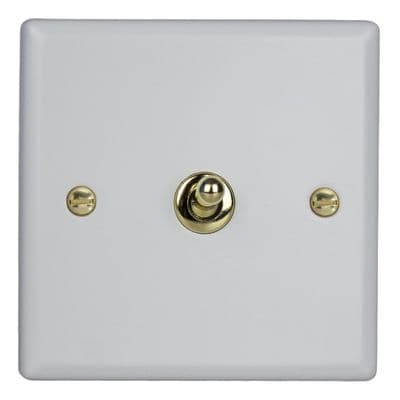Varilight XYT7V.MW Vogue Matt White 1 Gang 10A Intermediate Toggle Light Switch