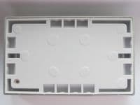 Varilight YBD.B Surface Mounted Plastic 35mm Pattress Box 2 Gang Double Brass Effect