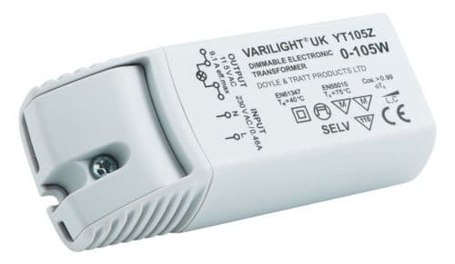 Varilight YT105Z Lighting Transformer 0-105VA Dimmable Low Voltage (with Terminals)