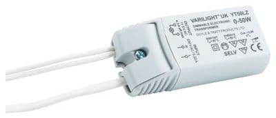 Varilight YT50LZ Lighting Transformer 0-50VA Dimmable Low Voltage (with Trailing Leads)