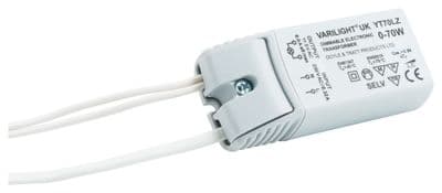 Varilight YT70LZ Lighting Transformer 0-70VA Dimmable Low Voltage (with Trailing Leads)