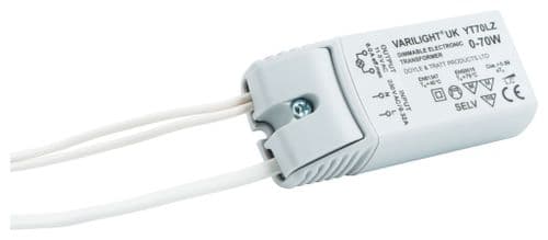 Varilight YT70LZ Lighting Transformer 0-70VA Dimmable Low Voltage (with Trailing Leads)