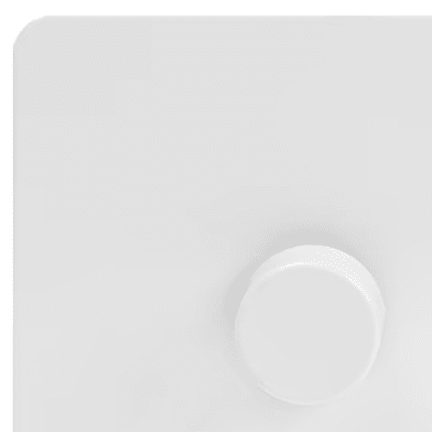 White Metal Flat Plate Dimmer Switches