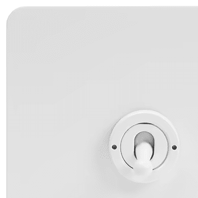 White Metal Flat Plate Toggle Switches