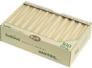 10 Inch Tapered Candles in Ivory. Box quantity 100.